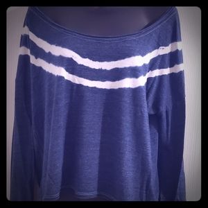 Blue Off the Shoulder Shirt